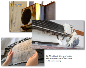 Common causes of air conditioner water leak