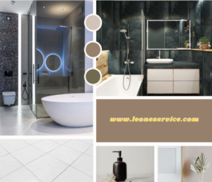 Small bathroom remodel service by Leone.