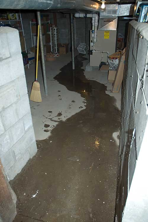 Flooded basement