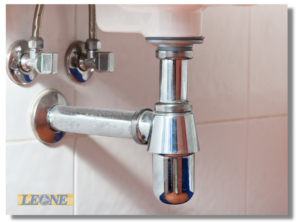 Leone plumbing installing drain in sink service. 