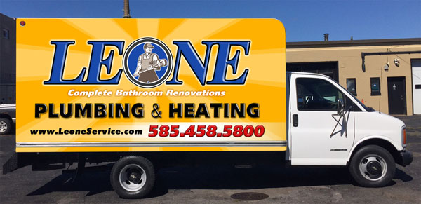 Leone Plumbing and heating truck